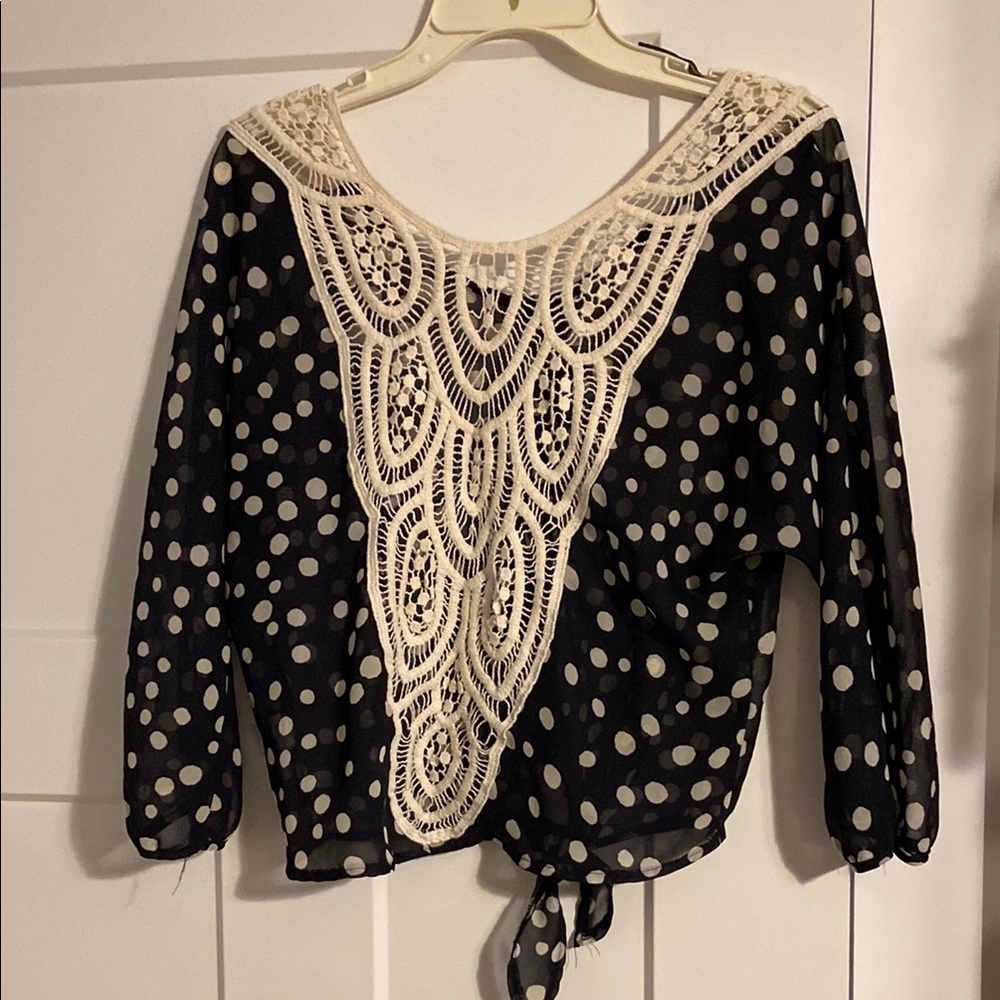 Polka Dot Sheer Women's Top